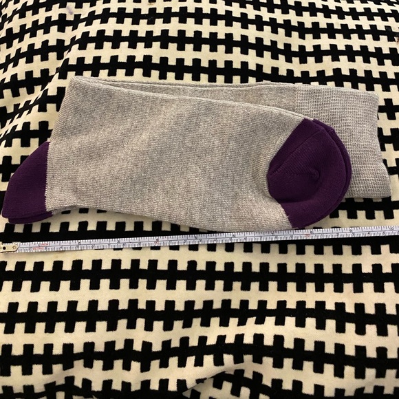 Unisex Grey Crew Athletic Boot Socks Women M Men L Basic Essential Casual Dress - Picture 4 of 14